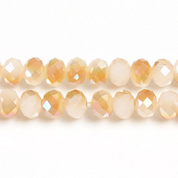 Chinese Cut Crystal Bead - Rondelle 04x6MM OPAL PEACH COAT