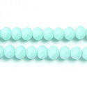 Chinese Cut Crystal Bead - Rondelle 04x6MM POWDER COAT LT GREEN