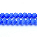 Chinese Cut Crystal Bead - Rondelle 04x6MM POWDER COAT MEDIUM BLUE