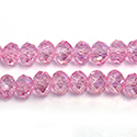 Chinese Cut Crystal Bead - Rondelle 04x6MM ROSE LUMI