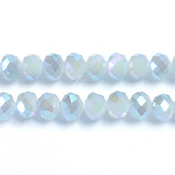 Chinese Cut Crystal Bead - Rondelle 04x6MM SAGE LUMI