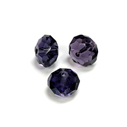 Chinese Cut Crystal Bead - Rondelle 06x8MM TANZANITE