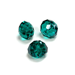 Chinese Cut Crystal Bead - Rondelle 04x6MM TEAL