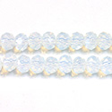 Chinese Cut Crystal Bead - Rondelle 04x6MM WHITE OPAL