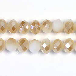 Chinese Cut Crystal Bead - Rondelle 06x8MM ALABASTER 1/2 TAUPE