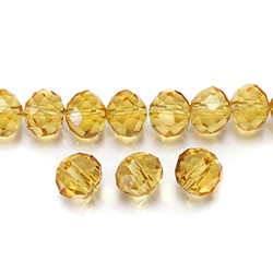 Chinese Cut Crystal Bead - Rondelle 06x8MM LT COLORADO TOPAZ