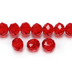 Chinese Cut Crystal Bead - Rondelle 06x8MM LT SIAM
