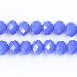 Chinese Cut Crystal Bead - Rondelle 06x8MM MEDIUM BLUE