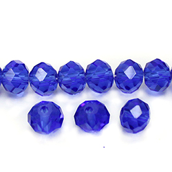 Chinese Cut Crystal Bead - Rondelle 06x8MM SAPPHIRE