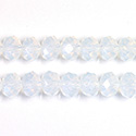 Chinese Cut Crystal Bead - Rondelle 06x8MM WHITE OPAL