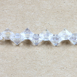 Chinese Cut Crystal Bead Side Drilled Chaton - Round 08MM CRYSTAL AB