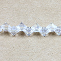 Chinese Cut Crystal Bead Side Drilled Chaton - Round 08MM CRYSTAL AB