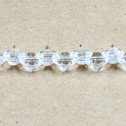 Chinese Cut Crystal Bead Side Drilled Chaton - Round 08MM CRYSTAL