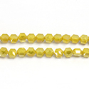 Chinese Cut Crystal Bead - Hexagon 07x5.5MM YELLOW LUMI Coated