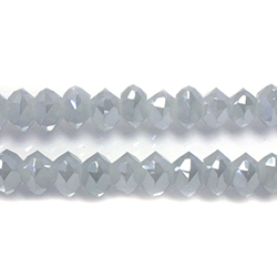 Chinese Cut Crystal Bead - Round Spacer 05x7MM LT GREY LUSTER