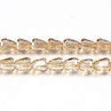 Chinese Cut Crystal Bead - Cone 09x8MM AMBER LUMI Coated