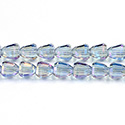 Chinese Cut Crystal Bead - Cone 09x8MM BULE LUMI