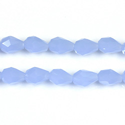 Chinese Cut Crystal Bead - Pear 08x6MM OPAL BLUE