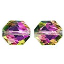 Chinese Cut Crystal Bead - Hexagon 11x9.5MM CRANBERRY FUCHSIA