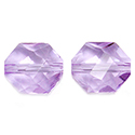 Chinese Cut Crystal Bead - Hexagon 11x9.5MM LILAC PURPLE