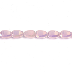 Chinese Cut Crystal Bead - PEAR 08x6MM GLAZE COATING EFFECT, LT ROSA LUMI