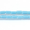 Chinese Cut Crystal Bead - Rectangle 08x4x4MM LT TURQUOISE