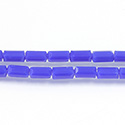 Chinese Cut Crystal Bead - Rectangle 08x4x4MM MEDIUM BLUE