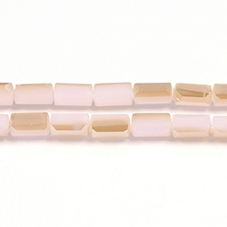 Chinese Cut Crystal Bead - Rectangle 08x4x4MM OPAL PINK COAT