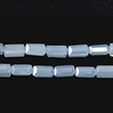 Chinese Cut Crystal Bead - Rectangle 08x4x4MM OPAL BLUE LUMI COAT