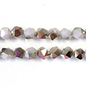 Chinese Cut Crystal Bead - Fancy 06MM LT PURPLE 1/2 RAINBOW