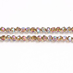 Chinese Cut Crystal Bead - Fancy 04MM CARNIVAL METALLIC Full Coated