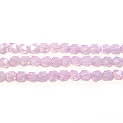 Chinese Cut Crystal Bead - Fancy Round 06MM PINK OPAL