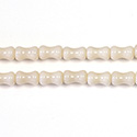 Glass Pressed Bead - Fancy Curved Tube 08x4MM ANGELSKIN