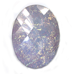 Plastic Flat Back Faceted Cabochons - Rauten Rose - Stone - Oval 40x30MM OPAL LILAC DYED