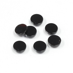 Gemstone Flat Back Flat Top Straight Side 1.5mm Thick Stone - Round 07MM BLACK ONYX