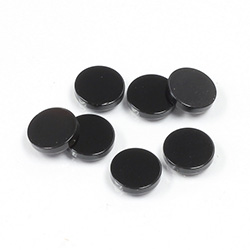 Gemstone Flat Back Flat Top Straight Side 1.5mm Thick Stone - Round 08MM BLACK ONYX