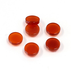 Gemstone Flat Back Flat Top Straight Side Stone - Round 08MM CORNELIAN