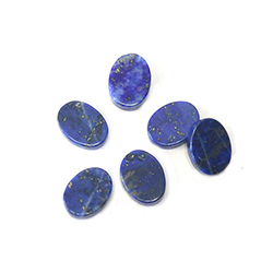 Gemstone Flat Back Flat Top Straight Side Stone - Oval 08x6MM LAPIS LAZULI