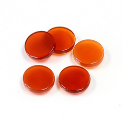 Gemstone Flat Back Flat Top Straight Side Stone - Round 10MM CORNELIAN