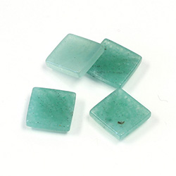 Gemstone Flat Back Flat Top Straight Side Stone - Square 10x10MM AVENTURINE