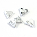 Gemstone Flat Back Flat Top Straight Side Stone - Triangle 10x10MM WHITE HOWLITE