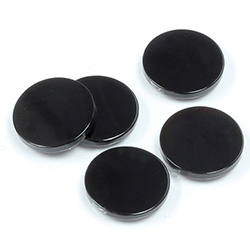 Gemstone Flat Back Flat Top Straight Side 1.5mm Thick Stone - Round 11MM BLACK ONYX