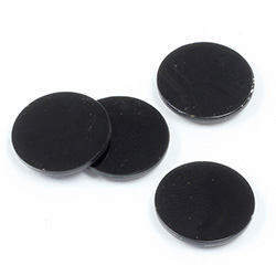 Gemstone Flat Back Flat Top Straight Side 1.5mm Thick Stone - Round 15MM BLACK ONYX