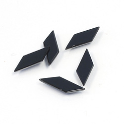 Gemstone Flat Back Flat Top Straight Side Stone - Oblong 09x6x4MM BLACK ONYX