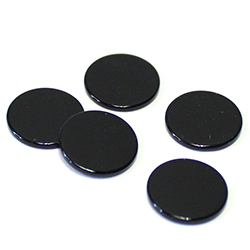 Gemstone Flat Back Flat Top Straight Side 1.2-1.3mm Thick Stone - Round 13MM BLACK ONYX