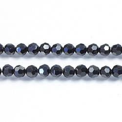 Chinese Cut Crystal Bead 32 Facet - Round 04MM JET