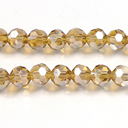 Chinese Cut Crystal Bead 32 Facet - Round 06MM TOPAZ AB