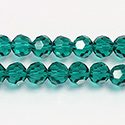 Chinese Cut Crystal Bead 32 Facet - Round 08MM EMERALD