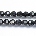 Chinese Cut Crystal Bead 32 Facet - Round 08MM JET