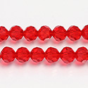 Chinese Cut Crystal Bead 32 Facet - Round 08MM LT SIAM RUBY